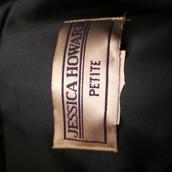 Jessica Howard Forest Green Satin 6P Dress - Picture 5 of 5